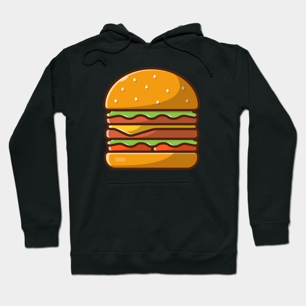 Big burger cartoon Hoodie by Catalyst Labs